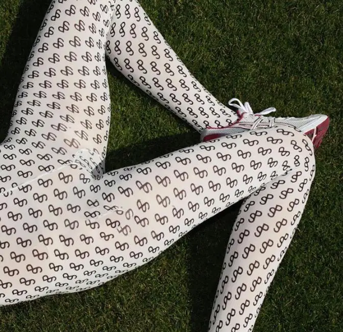 Женские леггинсы с принтом букв | Женская одежда