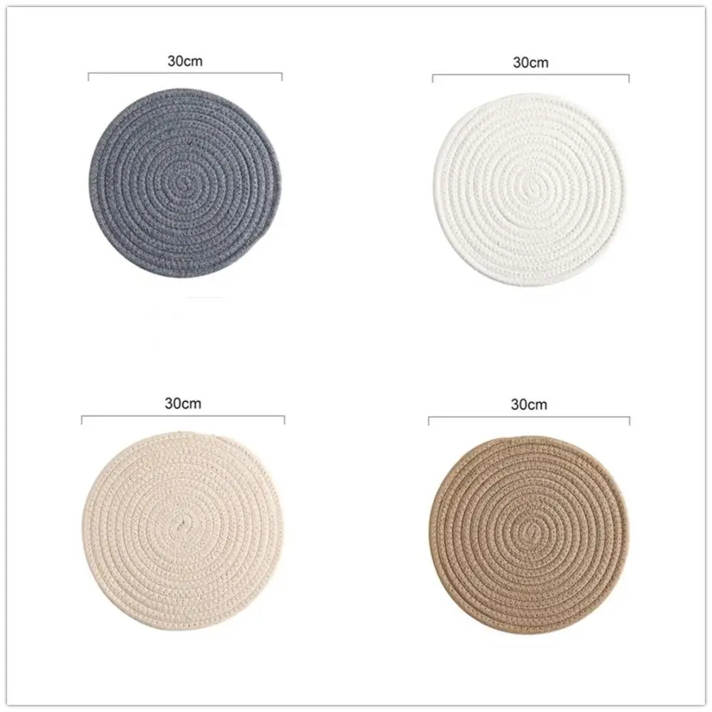 30x30 см татами коврик для еды круглая подушка чашки предотвращения нагрева