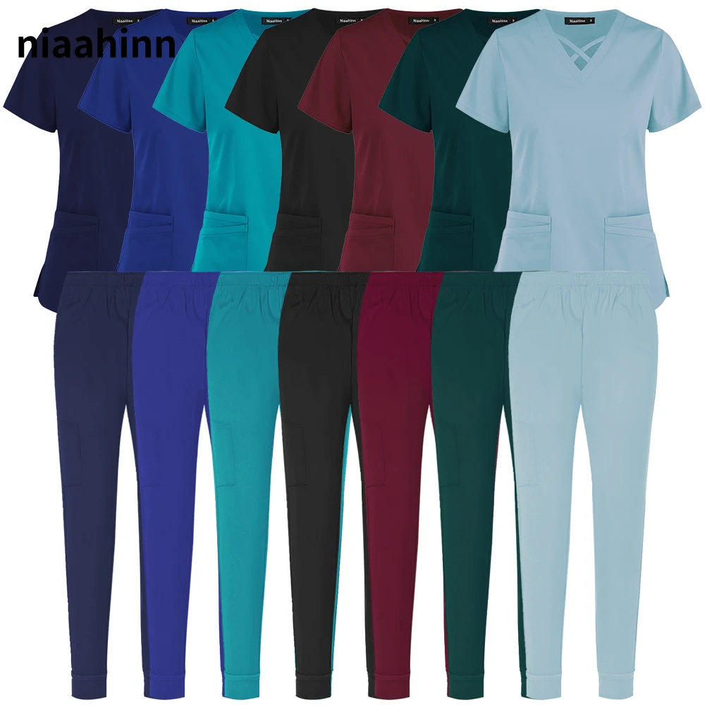 

Unisex Surgical Scrubs Tops+pants Doctor Nurse Workwear Spa Uniforms Dental Clinic Nursing Uniforms Wholesale Medical Uniforms