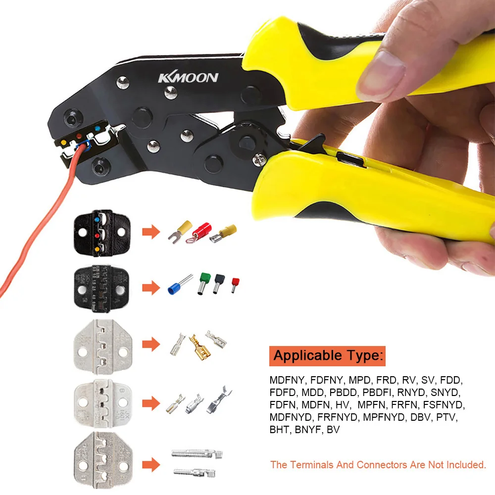

JX-1601 Wire Crimpers 5 in1 Engineering Ratcheting Terminal Crimping Pliers Wire Strippers Bootlace Ferrule Crimping Pliers Tool