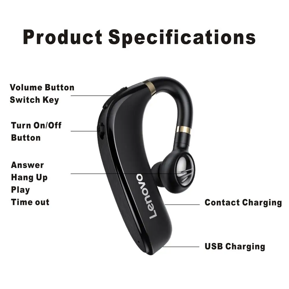 Новинка 2020 гарнитура Lenovo HX106 с Bluetooth 5 0 наушники беспроводные вкладыши HD