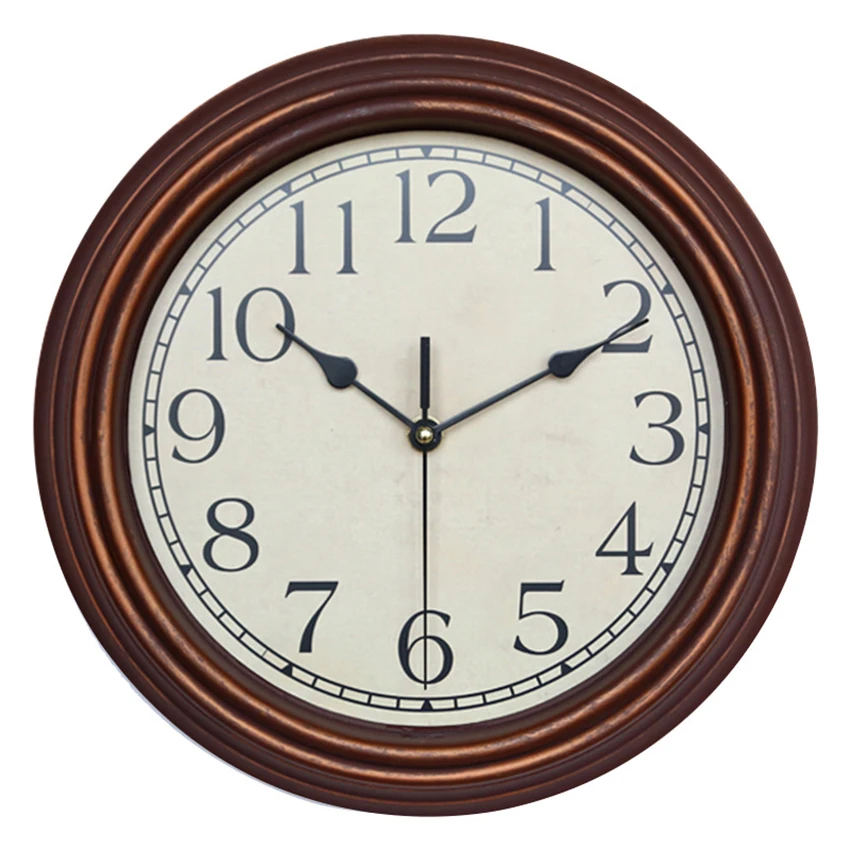 

Wall Clock, 12 inch Silent Non-Ticking Retro Clock Vintage European Style Battery Operated with Large Numbers, Easy to Read