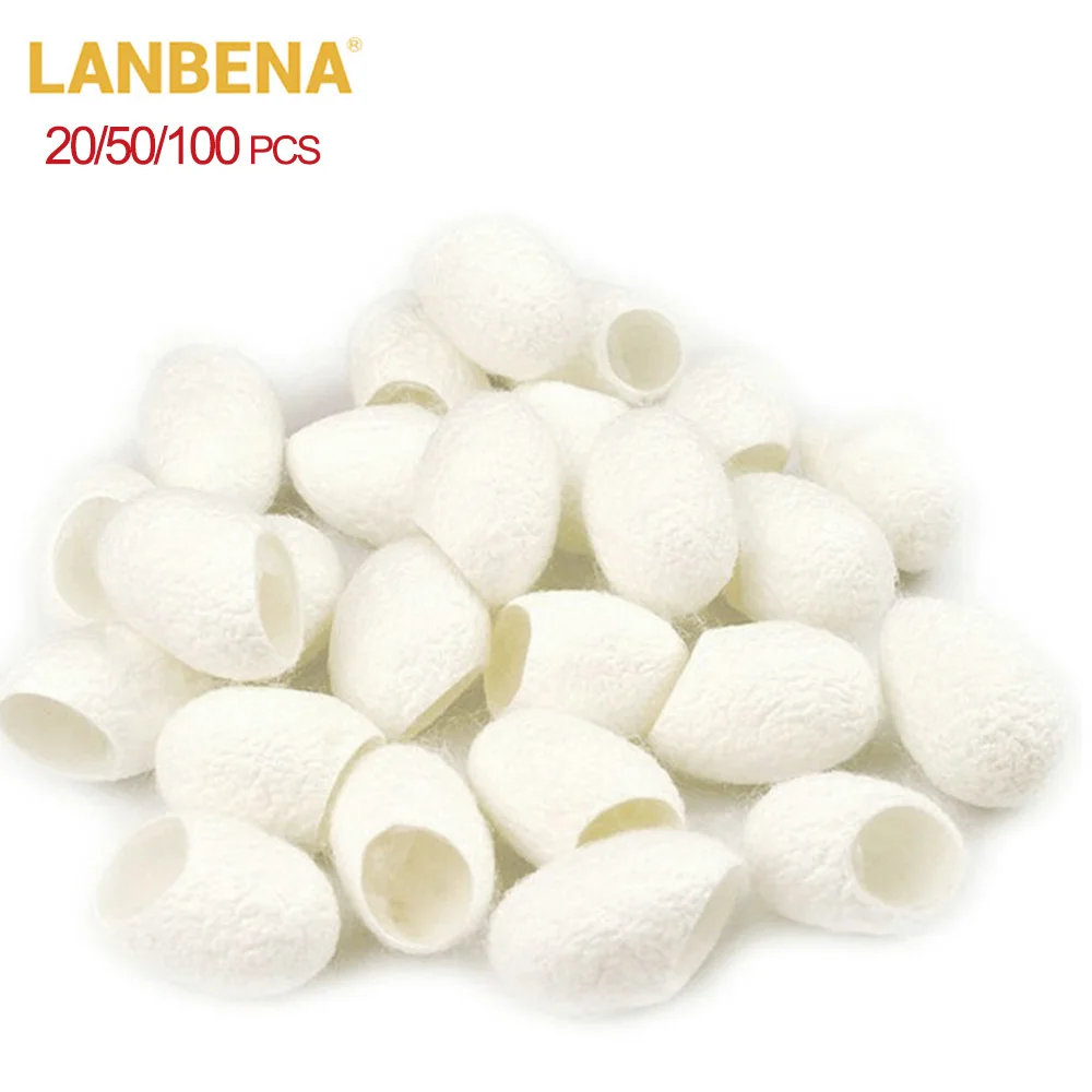 LANBENA натуральный Шелкопряд коконы мяч уход за лицом Отбеливание очищающее