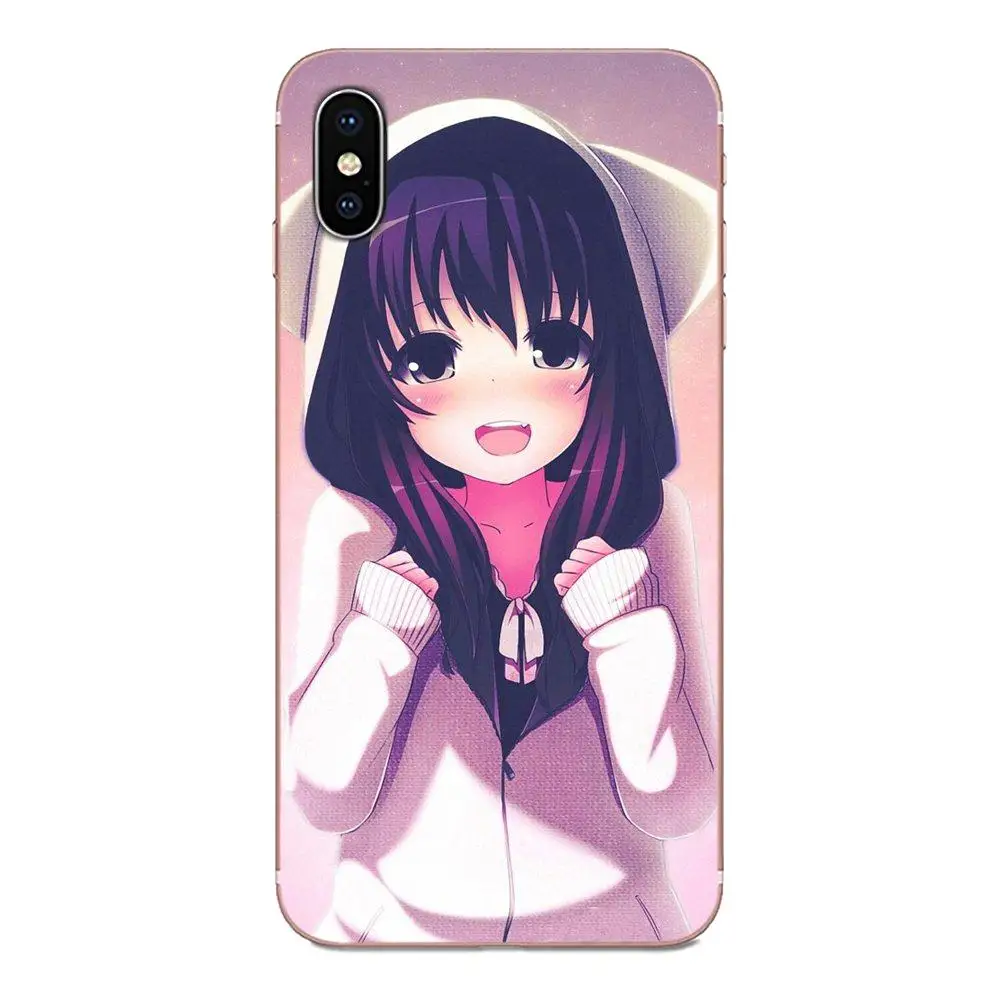 Манга Kawaii Девушка Аниме ТПУ печать для Sony Xperia Z Z1 Z2 Z3 Z4 Z5 compact Mini M2 M4 M5 T3 E3 E5 XA XA1 XZ Premium