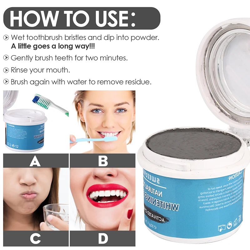 50 г отбеливание зубов порошок углерода Коко органический уголь натуральный уход