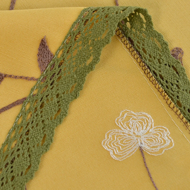 Новинка 2021 Рождественская искусственная скатерть с вышивкой кружевная