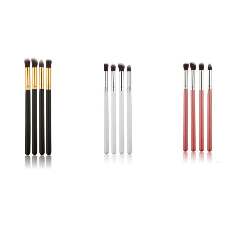 4pcs Pro Makeup Brushes Set Profesional Foundation Powder Eyeshadow Eyeliner Lip Brush Tool Blending Kit | Красота и здоровье