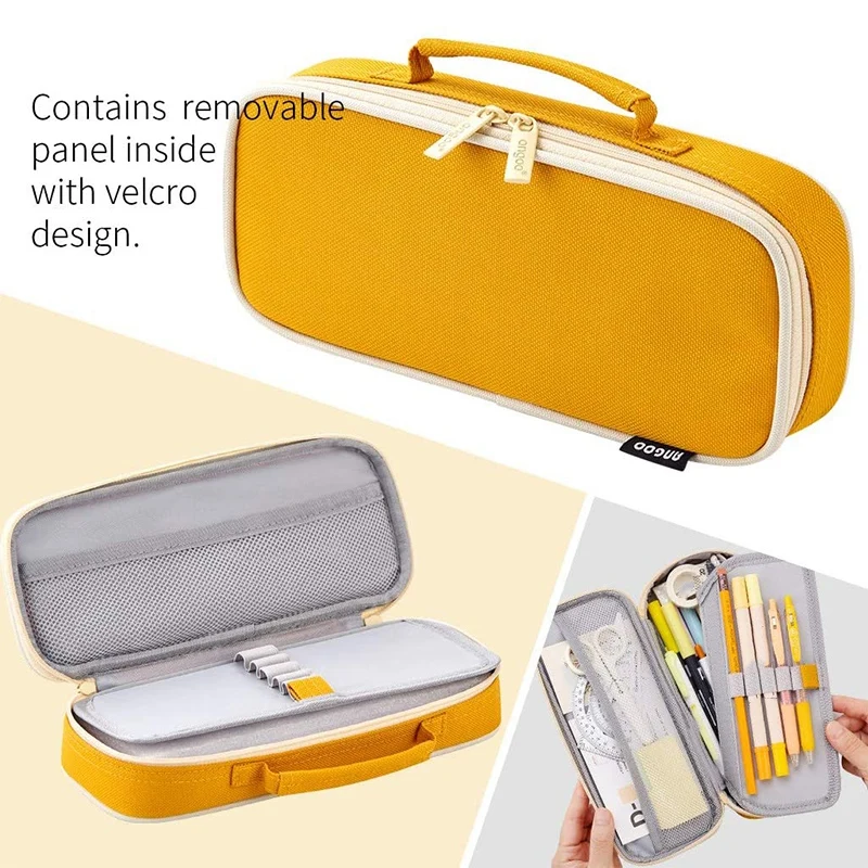 

ANGOO Pencil Case Medium Capacity Pencil Bag Pencil Pen Pouch with Zippers Stationery Storage Organizer Office School Gift