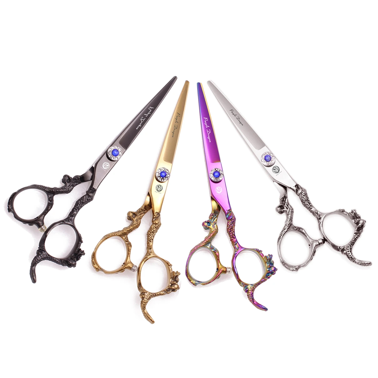 

Professional Hairdressing Scissors 5.5" 6" Japan 440C Purple Dragon 62HRC Hair Cutting Shears Barber Shop Thinning Shears 9003#