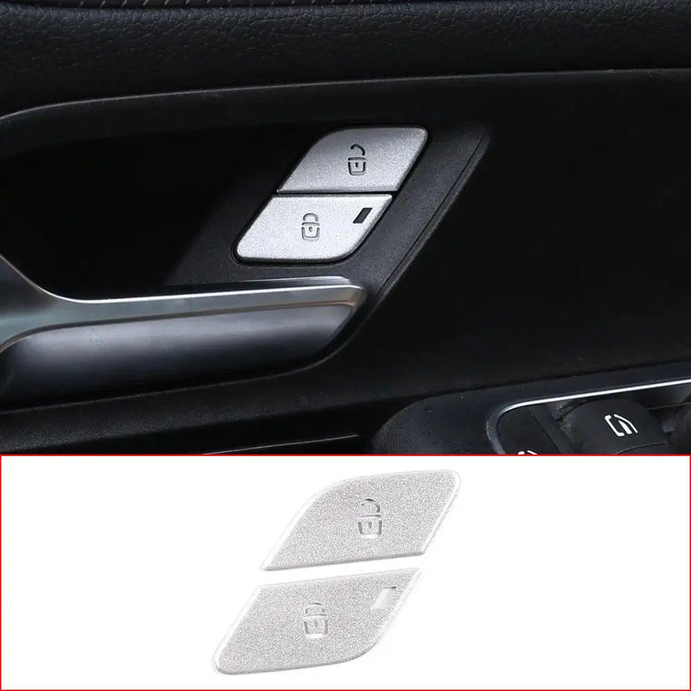 Car Accessories For Mercedes Benz A B CLA GLB GLA Class C117 W177 W247 X156 X247 19-20 Stainless Steel Door lock button sticker