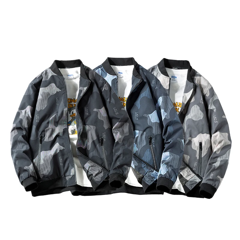 

Мужская камуфляжная куртка-бомбер, осень 2021, Повседневная Уличная одежда в стиле Харадзюку, мужские бейсбольные куртки в стиле оверсайз в японском стиле хип-хоп, 8XL