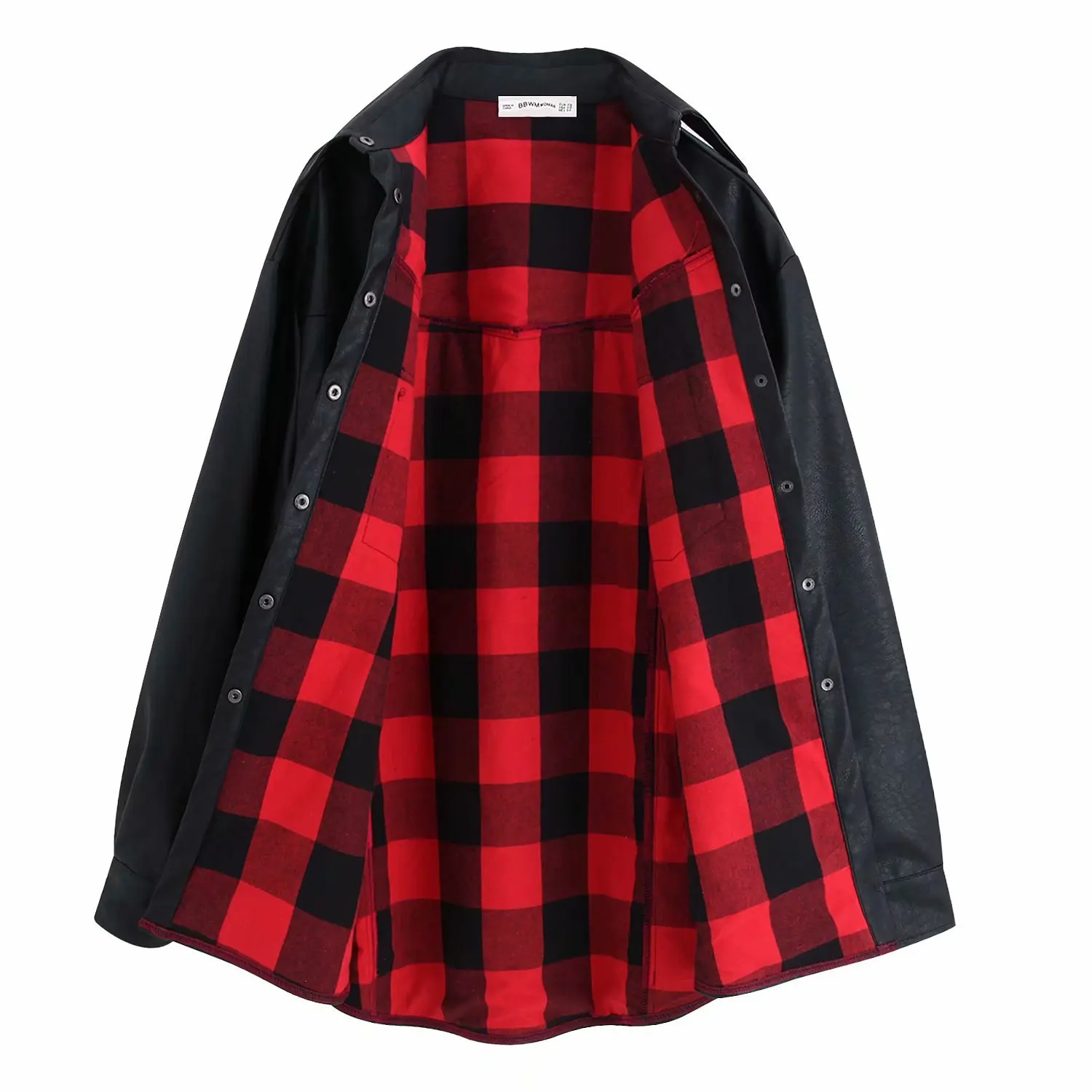 Imitation leather Jacket Belt Single Breasted Slim Long Jacket Women Streetwear Black Button Coat Windbreaker