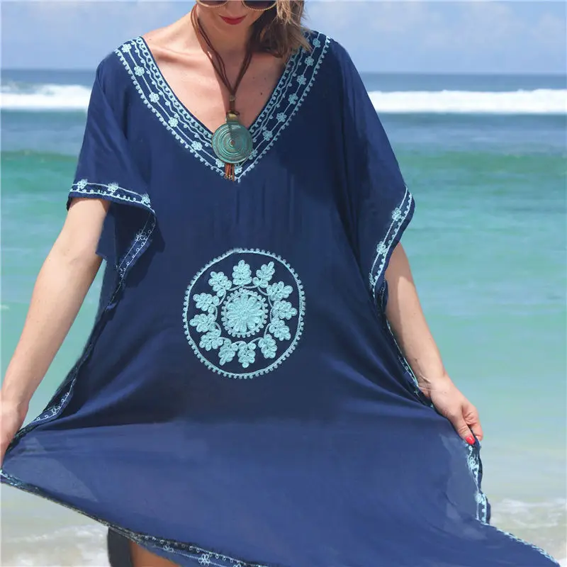 Черное Инди народное с v-образным вырезом коротким рукавом сбоку сплит лодыжки