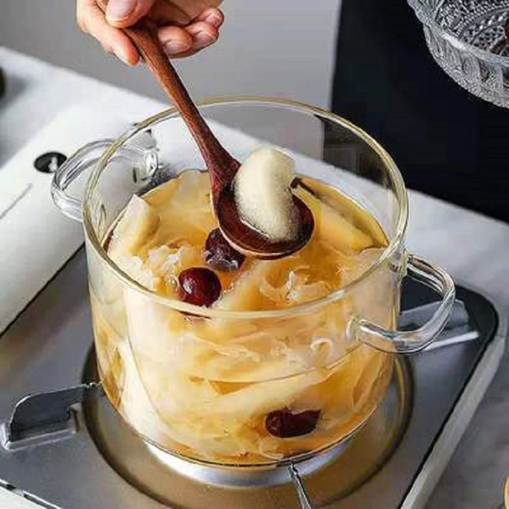

High Quality Durable Kitchen Heat Resist High-capacity Plain Glass Cooking Pot