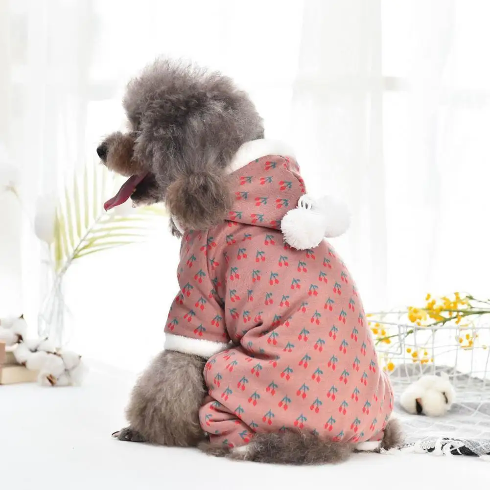 Pet Bodysuit  Pom Pom   Cute Pet Dog Jumpsuits Outfit  Pet Clothes Lovely
