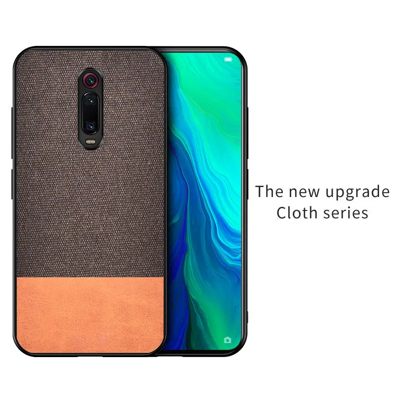 Роскошный хлопковый тканевый чехол для Xiaomi mi 9 T Pro mi 9t 9 T тонкий мягкий край ткань тонкая задняя крышка Xiaomi mi 9t чехол Xiaomi mi 9 T чехол s - Цвет: Brown-P