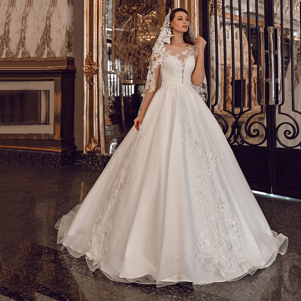 

Robe De Mariée 2021 Tulle Shoulder Strap Boho Bohemian Wedding Dresses Elegant Jewel Beading Sleevess Bridal Gowns