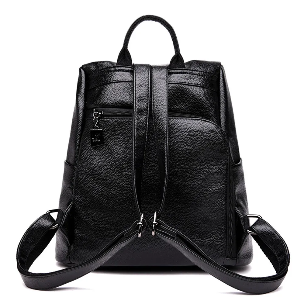 Роскошные брендовые кожаные рюкзаки для девочек Модный женский ранец с защитой
