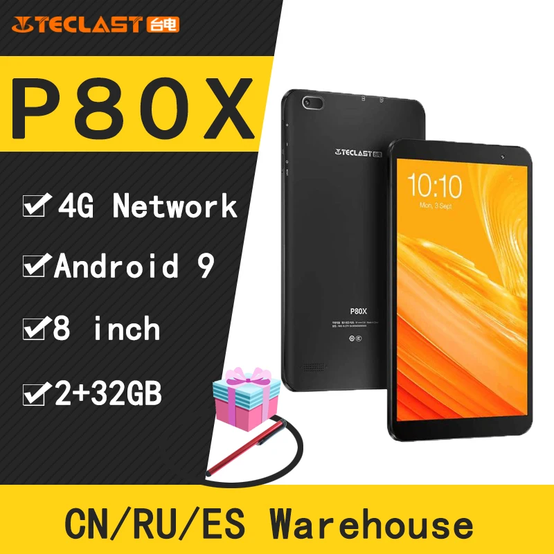 Teclast P80X 8 дюймов 4G планшетный ПК с системой андроида и 9 0 SC9863A IMG GX6250 Octa Core 1 6 ГГц Dual 2
