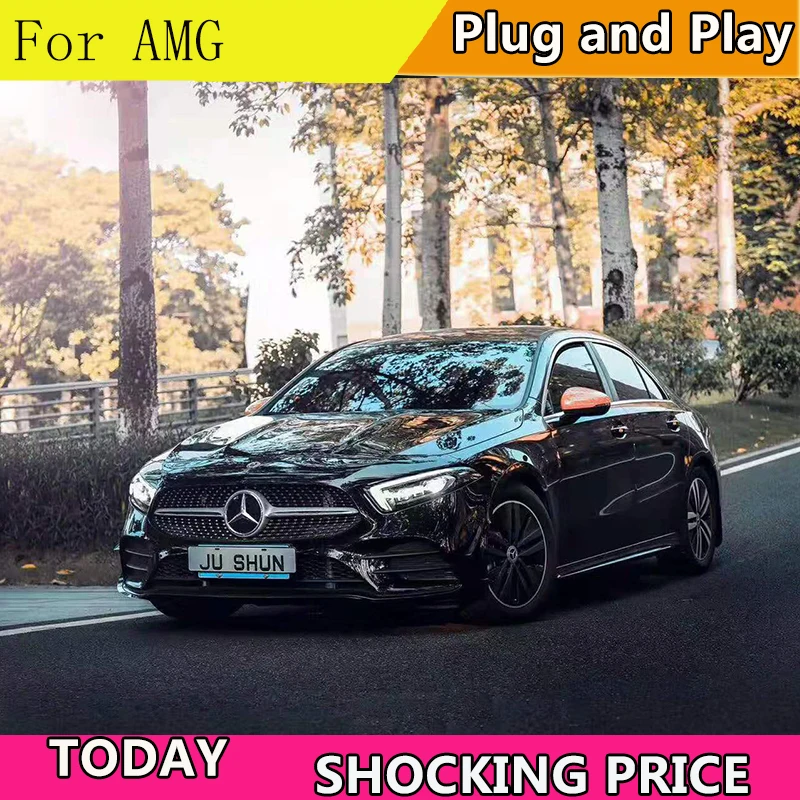 Автомобильные стисветодиодный ные фары для Benz A180 A200 W177 2019 светодиодный няя фара