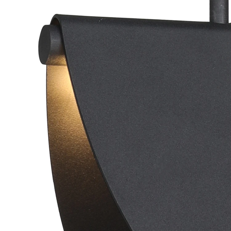 Подвесной светильник современный простой дизайн черный серебристый железный