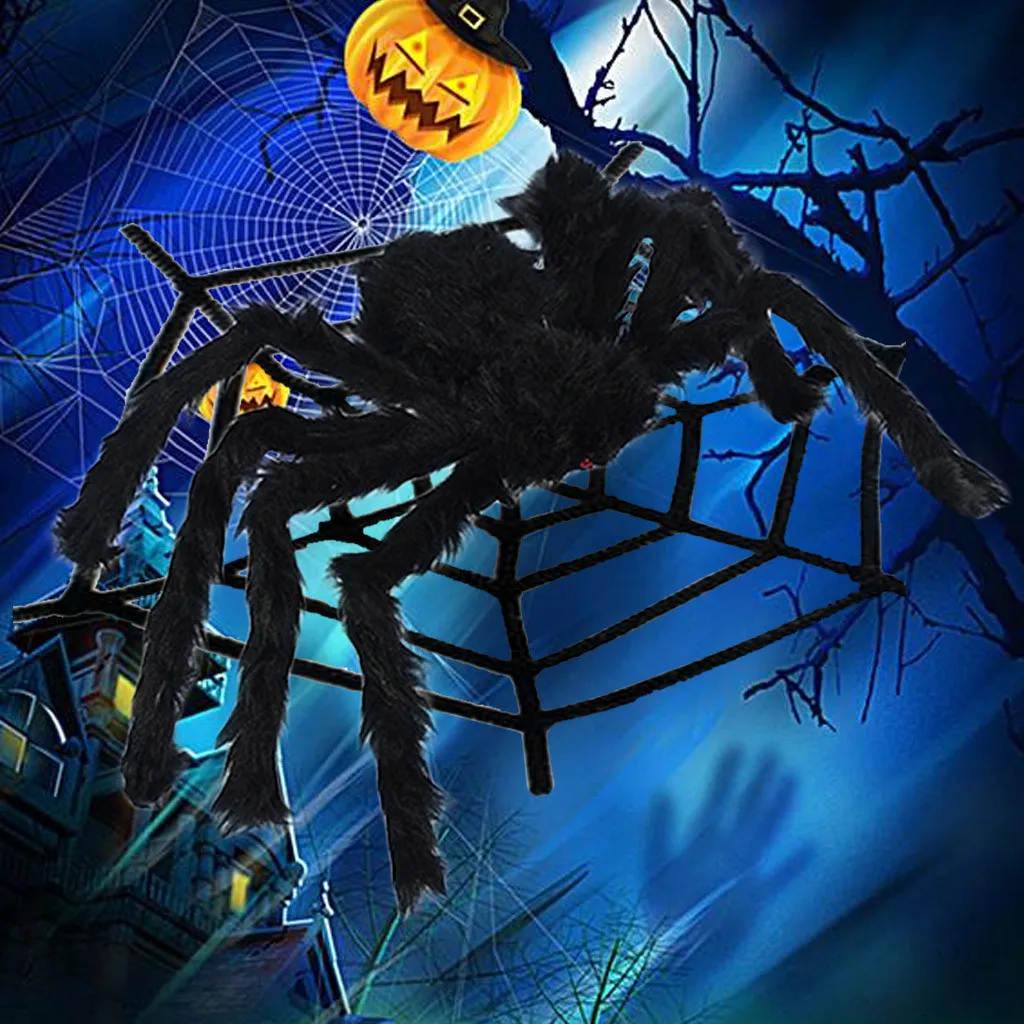 Плюшевая имитация паука на Хэллоуин украшение для дома с привидениями забавные