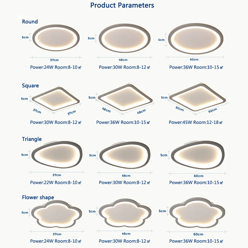 

New Gray/White Minimalist Modern led Ceiling Light For living room lights Bedroom ledlamp room light Ceiling Lamp light fixtures