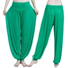 Брюки для йоги из модала 4 цветов, женские брюки-шаровары для танцев и йоги, длинные брюки TaiChi, эластичные расклешенные брюки с завышенной талией
