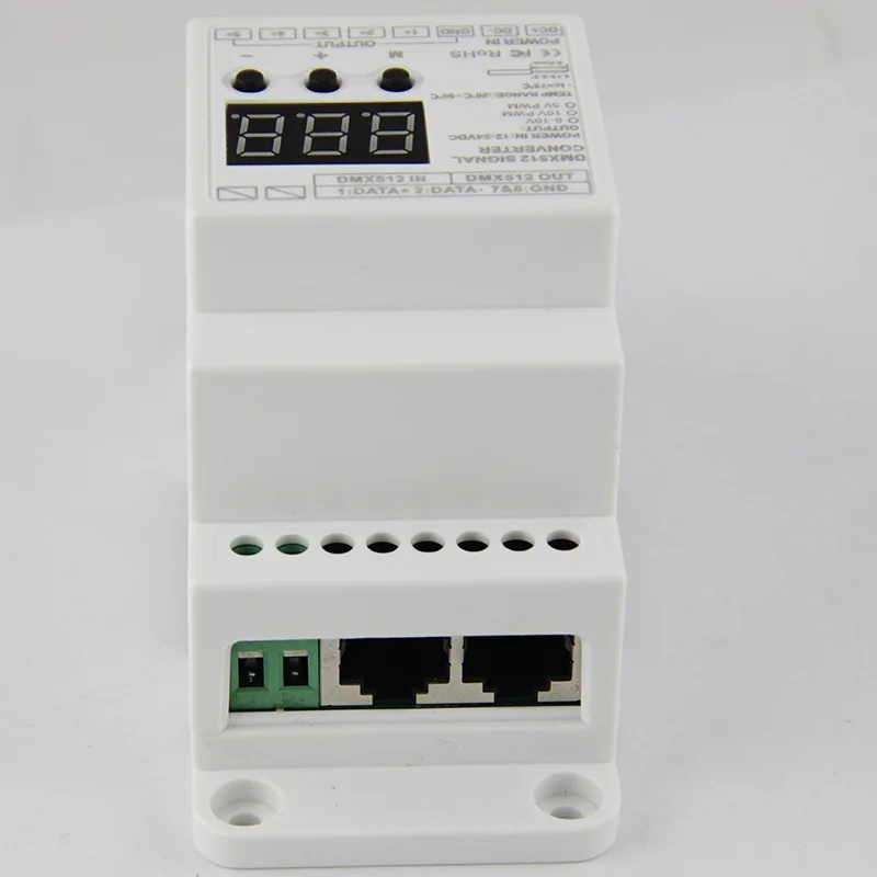 BC 835 010V DIN RJ45 Din Rail 5CH led DMX512/1990 сигнал до 0 10V или PWM 5V преобразователь сигнала DMX512