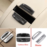 for toyota highlander kluger 2014 2020 abs carbon fibre matte car armrest storage box switch frame cover trim accessories 2pcs