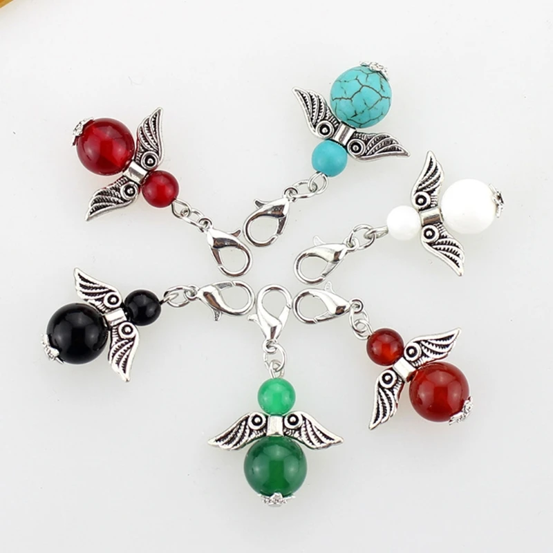 50 Pcs Angel Wing Spacer Metal Charm Beads for DIY Bracelets Necklace Jewellery | Jewelry Findings &amp Components