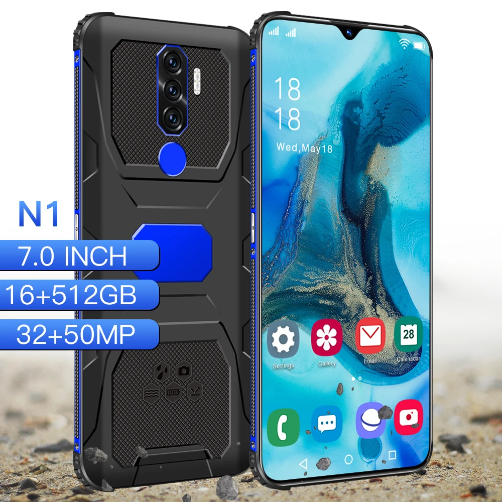

Global Version 16+512GB Face ID Andriod Smart Phone N1 7.0 Inch Full Screen 6800mAh 32+50MP Qualcomm 888 Mobile Phone Celular