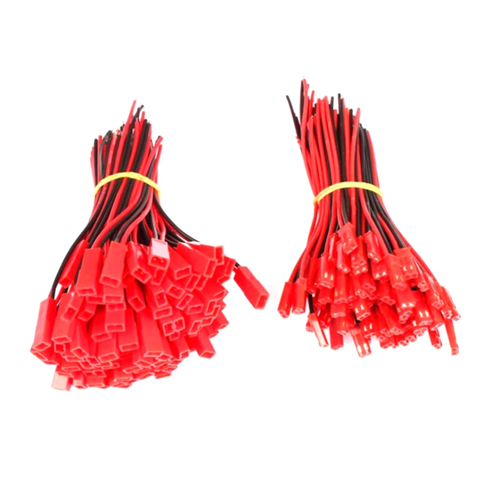 10Pairs 100mm 2 Pin JST Connectors Male Female  Plug Cable 22 AWG Wire For RC Battery Helicopter DIY LED Lights Decoration