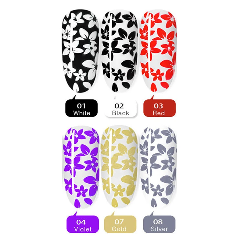 Пластина для стемпинга ногтей с изображением листьев прозрачный штамп