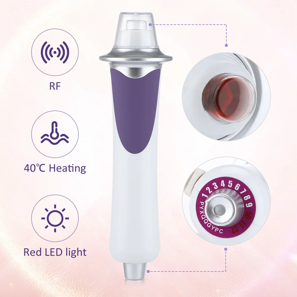 

2022 High Frequency RF EMS Facial Beauty Machine Red Light Warm Thermal Face Lifting Wrinkle Removal Anti-Aging Skin Care Tool