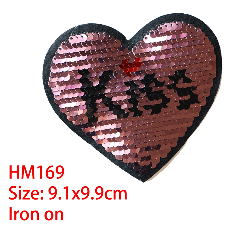 Мультфильм декоративная заплатка любящее сердце Форма блестки значок вышитой