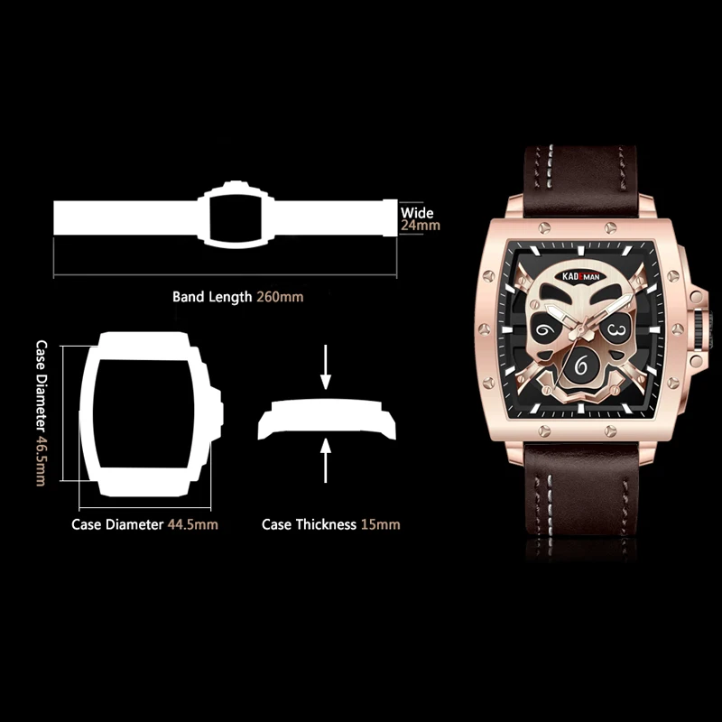 Мужские часы с черепом уникальный стиль скелет мужские лучший бренд класса люкс