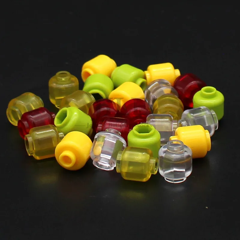 Лампа Minifig головы однотонный полый стержень 3626b 30011b строительные блоки Набор