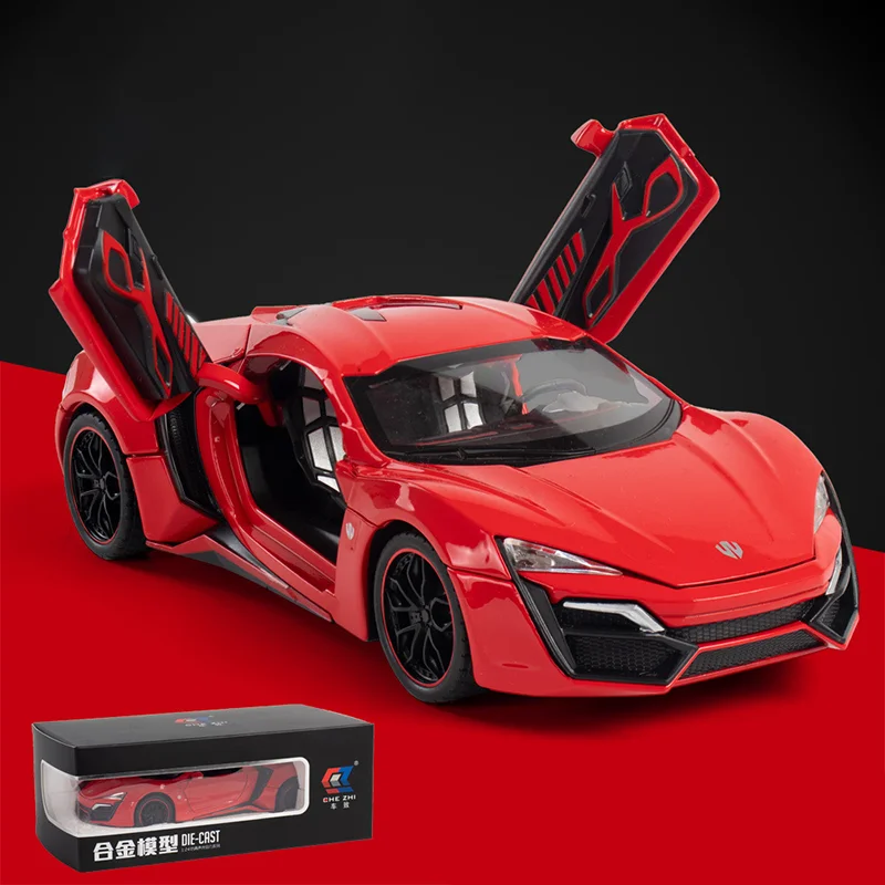 

Bisney 1:24 Lycan Alloy Diecast Sports Car Model Static Die Cast Vehicles Collectible Model Car Toys Super Car Toys For Boys Kid