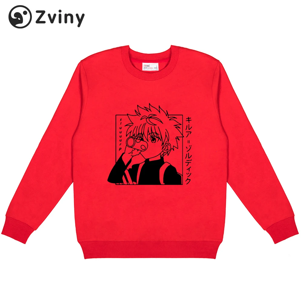 

Zviny Kawaii Hoodies Anime Fashion Topos 2020 Winter Japan Style Hunter X Hunter Streetwear for Women/men Oversized Pullover