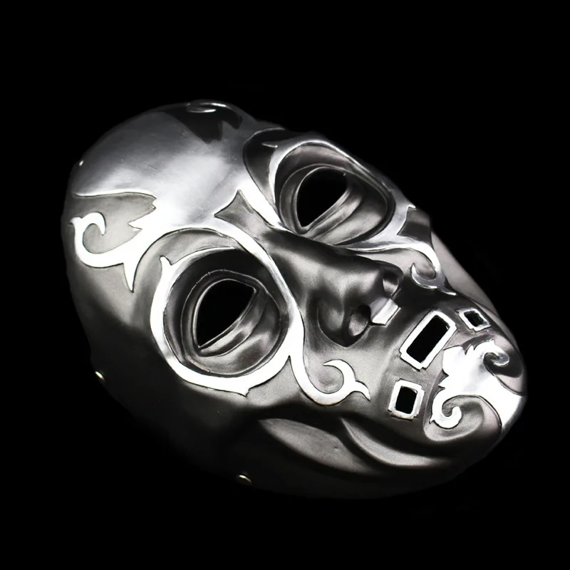 Harry Series Death Eater Mask - Halloween Horror Malfoy Lucius Resin Masks for Private Party Cosplay Masquerade Costume Props image 2