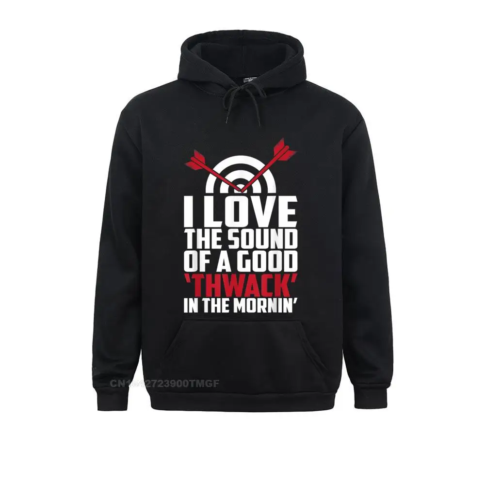 Comics I Love The Sound Of A Good THWACK archery fans Men Sweatshirts Black Hoodies Long Sleeve for Men New Arrival Sweatshirts