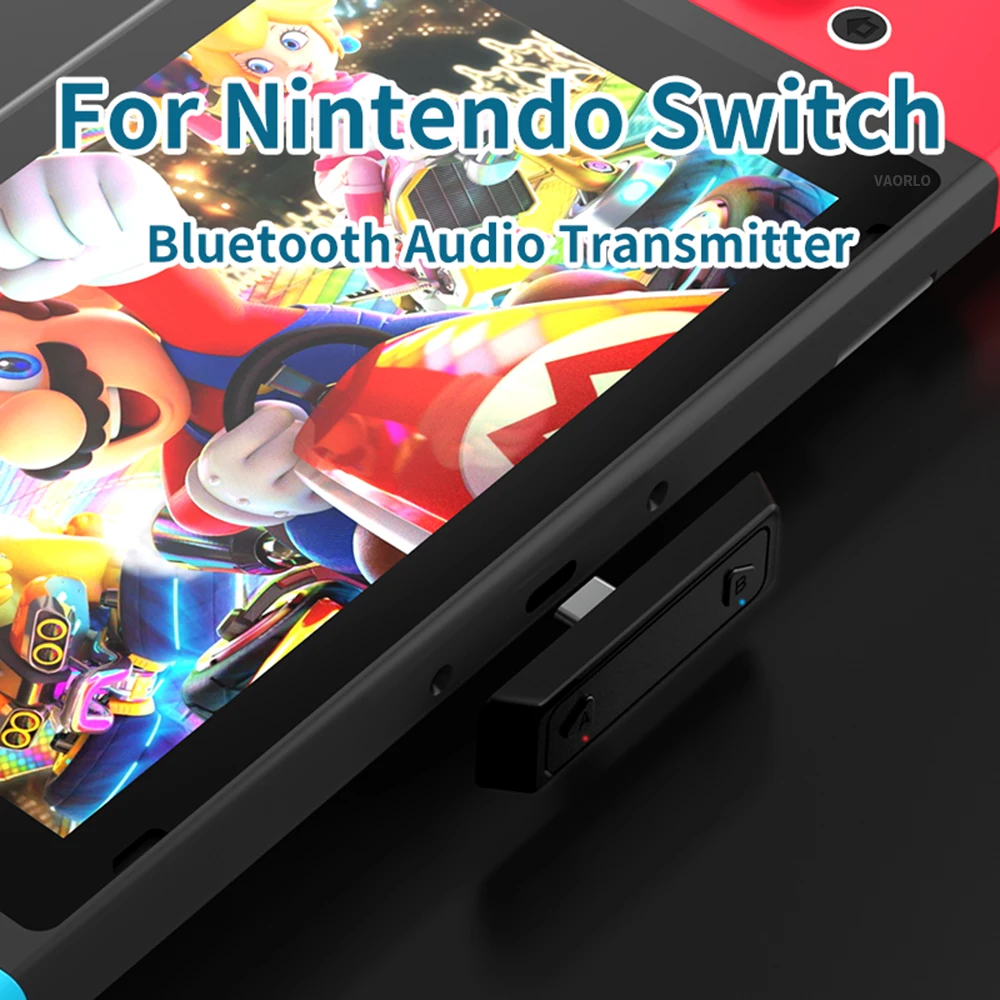 

VAORLO USB Typc-C Bluetooth Tranmsitter Low Latency For Nintendo Switch PS4 Smart Multipoint 1 to 2 Wireless Audio Adapter Lite