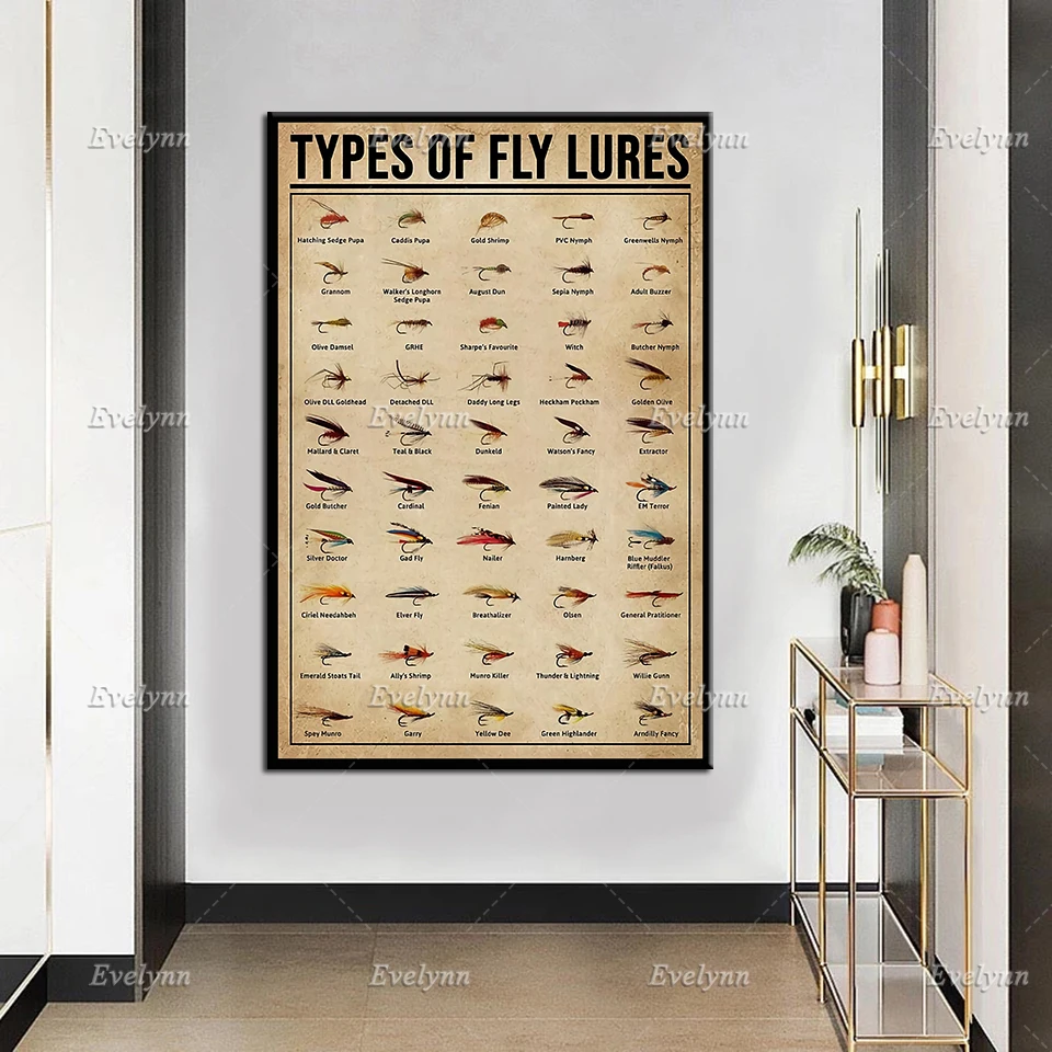 Холст для ловли нахлыстом плакат принты холст настенное искусство Подарок на