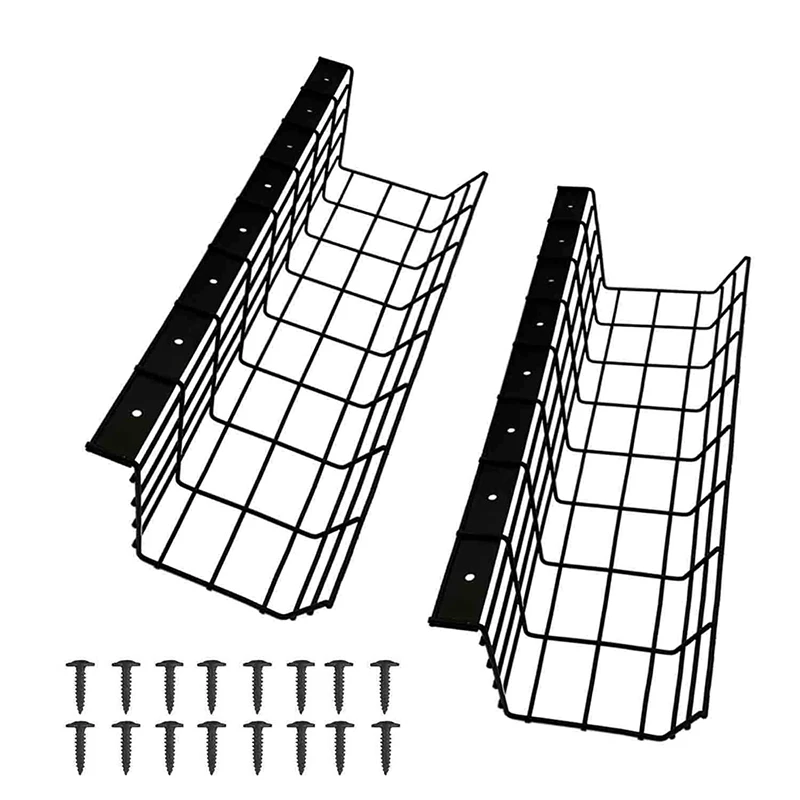 

2 шт., металлические лотки для кабелей, под стол