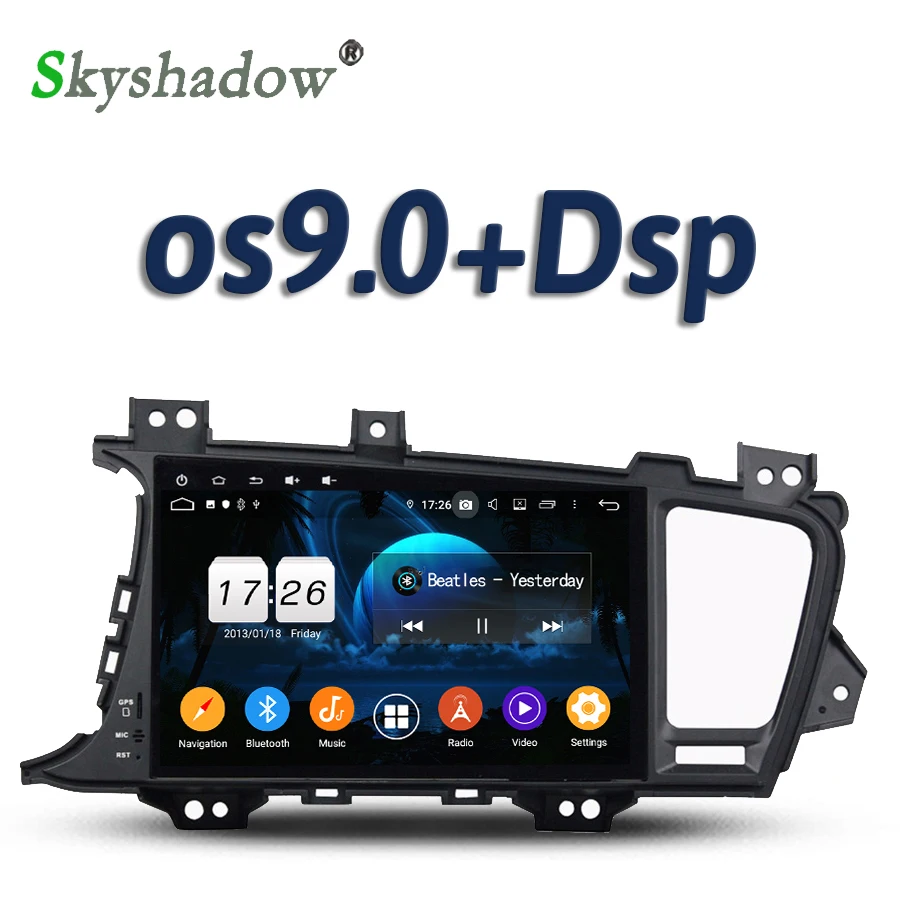 DSP для kia K5 OPTIMA 2011- Android 9,0 2GB ram 16GB 4 core Bluetooth Wifi 4G gps карта DVR камера OBD tv автомобильный dvd-плеер радио