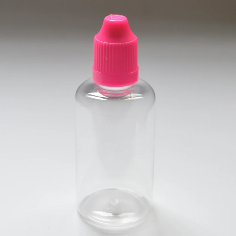 

1pcs Empty 50ml Clear Plastic Needle Bottle With Childproof Cap and Long Thin Tip E Liquid PET Dropper Vial
