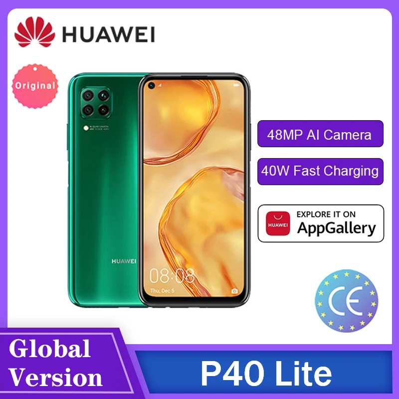 HUAWEI P40 Lite смартфон глобальная версия 6 ГБ 128 48MP AI Quard камера 4 &quotFHD экран Kirin 810 Octa Core 40