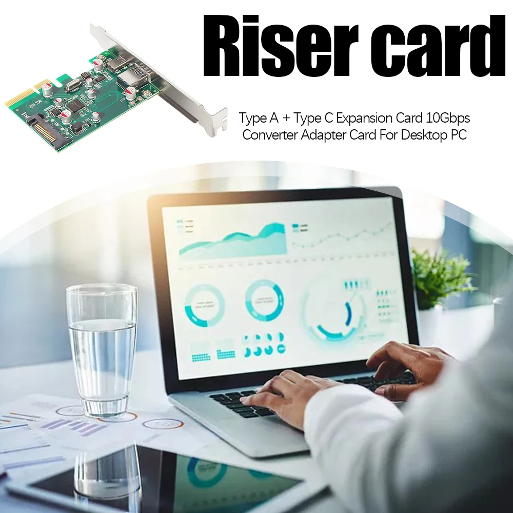 

New Arrival PCIE 4X to TYPE C 3.1+USB3.0 Expansion Card 10Gbps Converter Adapter Card For Desktop PC