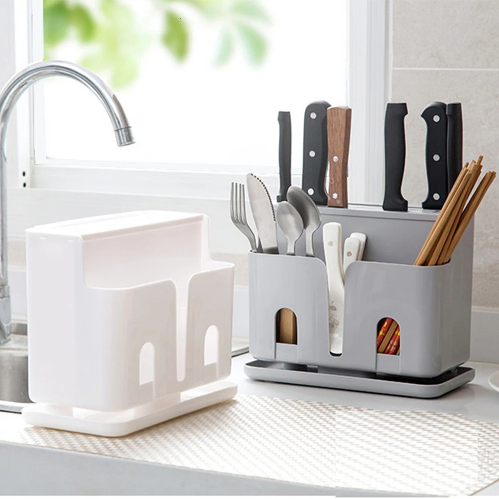 Держатель для кухонной утвари пластиковая подставка ножей держатель органайзер